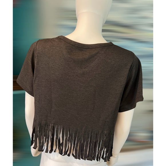 MAMA chenille graphic fringe tee S M L XL - Picture 7 of 8